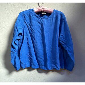 Bets by Canvasbacks Drop Shoulder Tencel Top Womens Medium Blue Relaxed Fit
